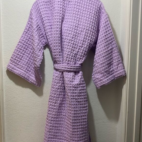 NORDSTROM Modern Waffle Robe In Purple Bloom - Picture 6 of 8